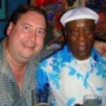 Ken ("Nite Train") Briggs with Buddy Guy at his "Legends" bar (S. Wabash Ave,, Chicago).